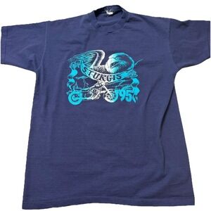 Vintage 1995 Sturgis Black Hills Rally T Shirt Single Stitch XL USA Biker Eagle